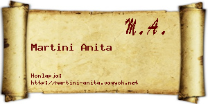 Martini Anita névjegykártya