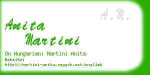 anita martini business card